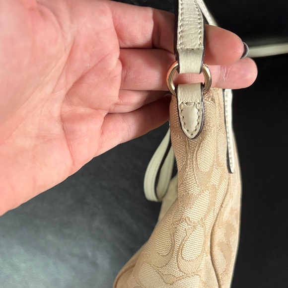 Coach Light Beige Mini Kelsey Signature Tote - Picture 15 of 15